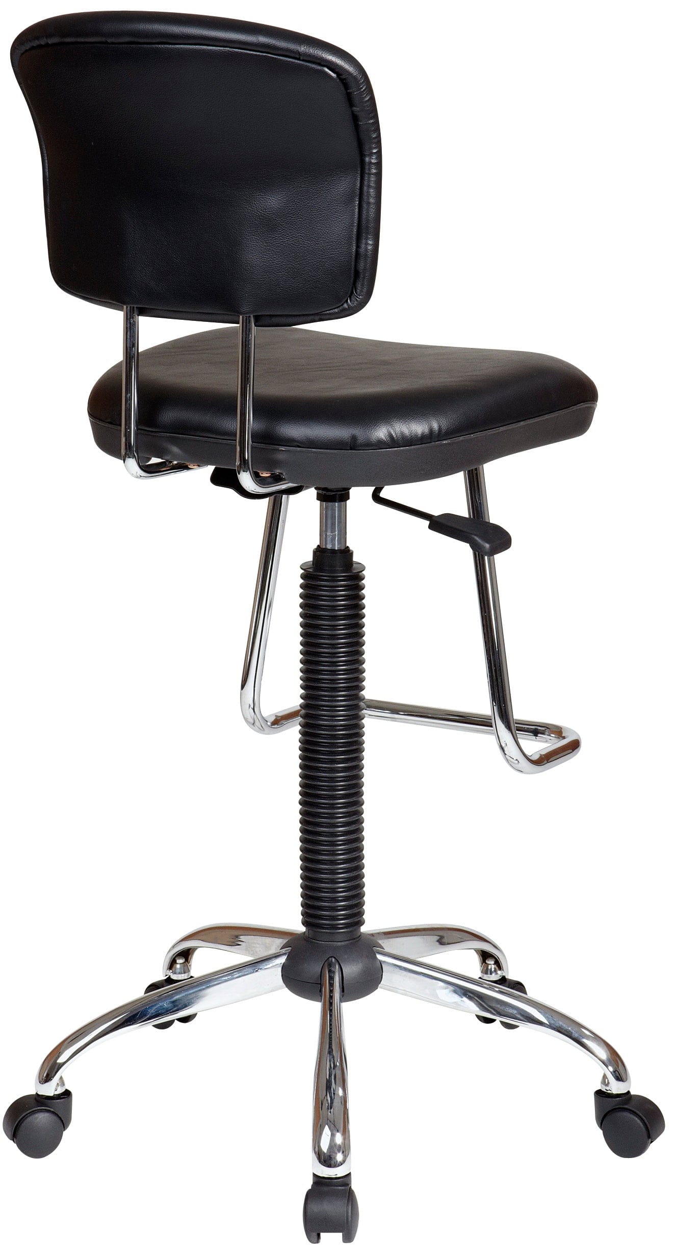 Work Smart Adjustable Black & Chrome Drafting Stool [DC420V] - Image 3