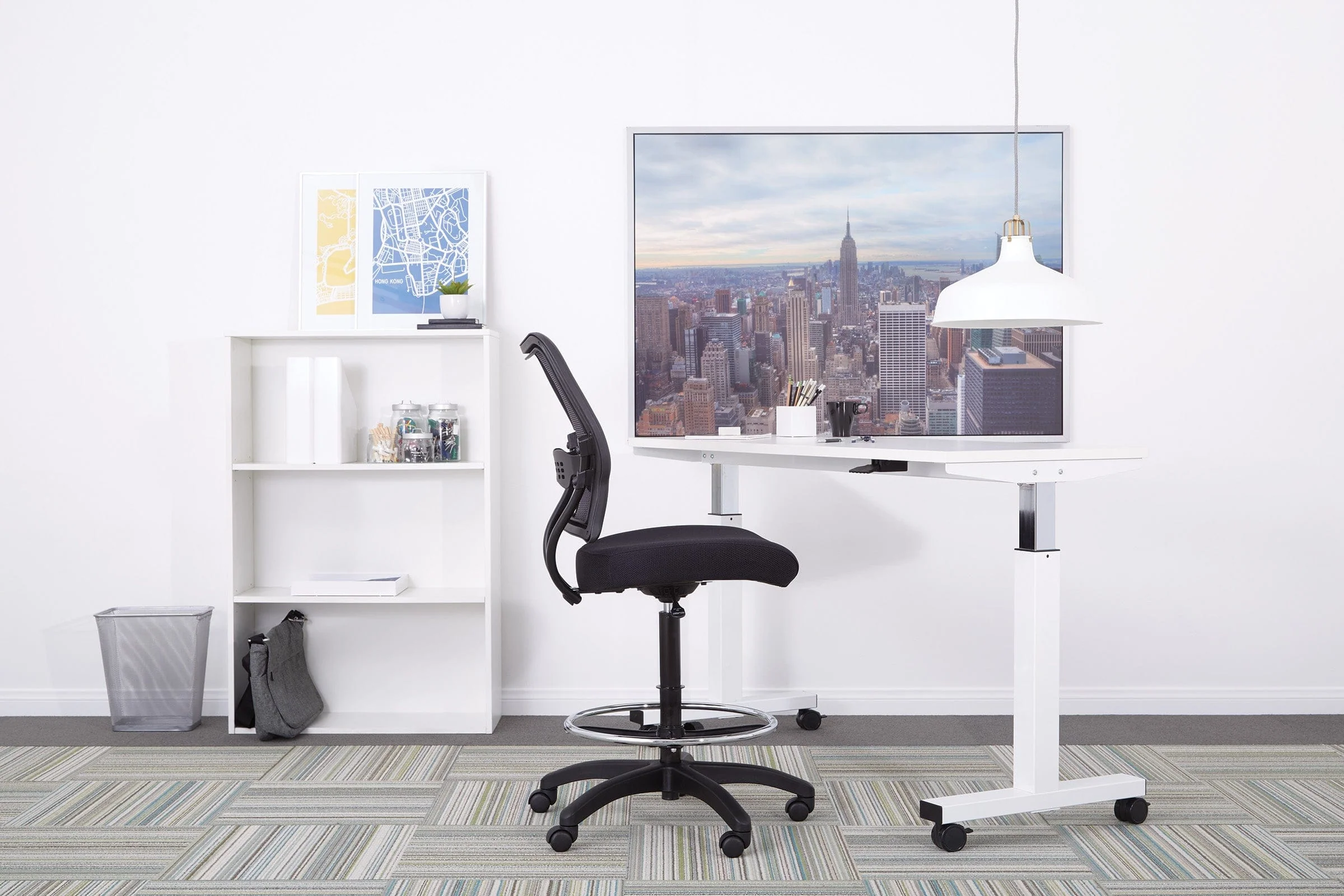 Space Seating Air Grid Back Mesh Drafting Chair [13-37N20D] - Image 5
