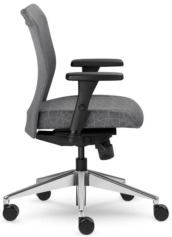 Allseating Inertia Mesh Mid Back Task Chair [77040] - Image 4