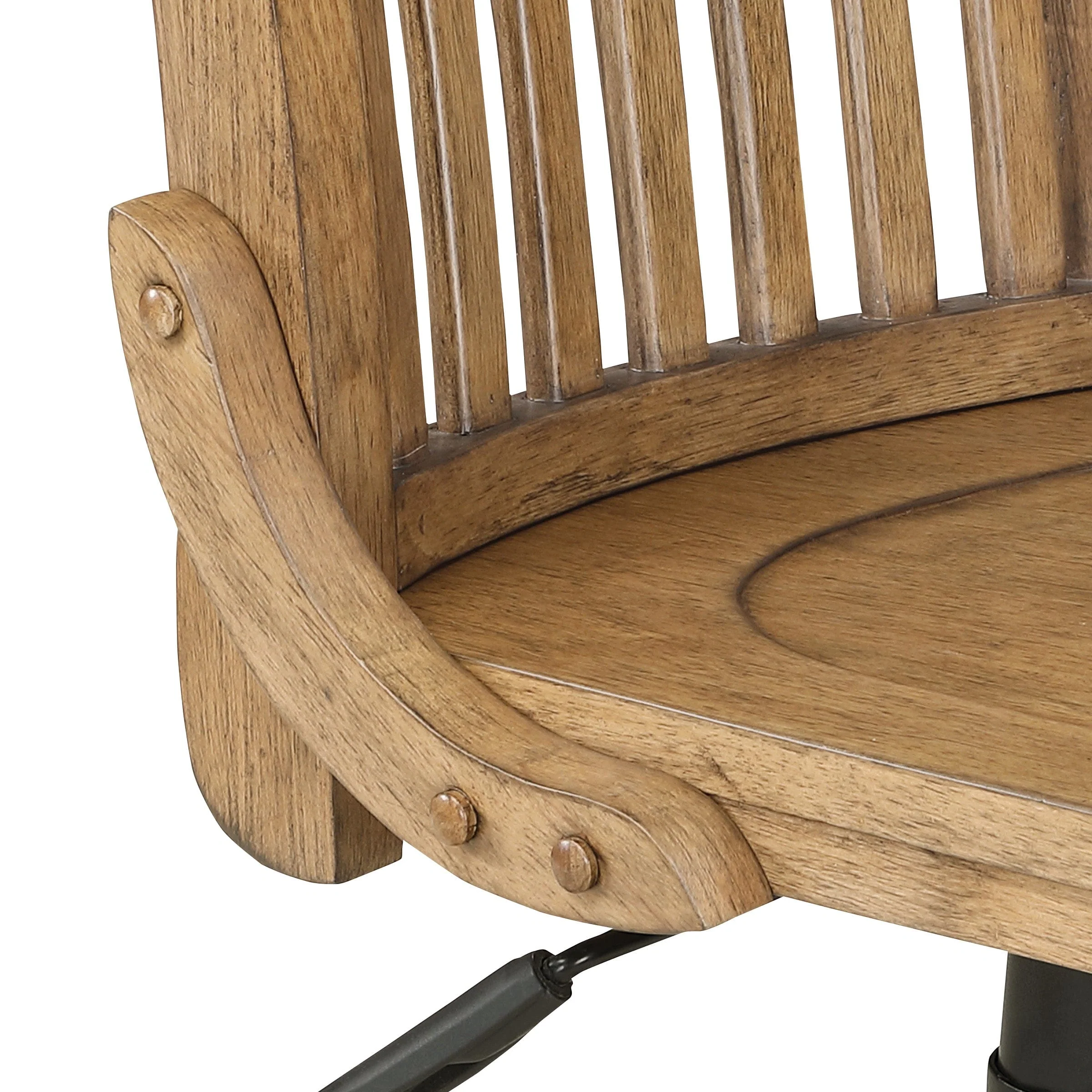 OSP Designs Deluxe Armless Wood Bankers Chair with Wood Seat [101] - Image 5
