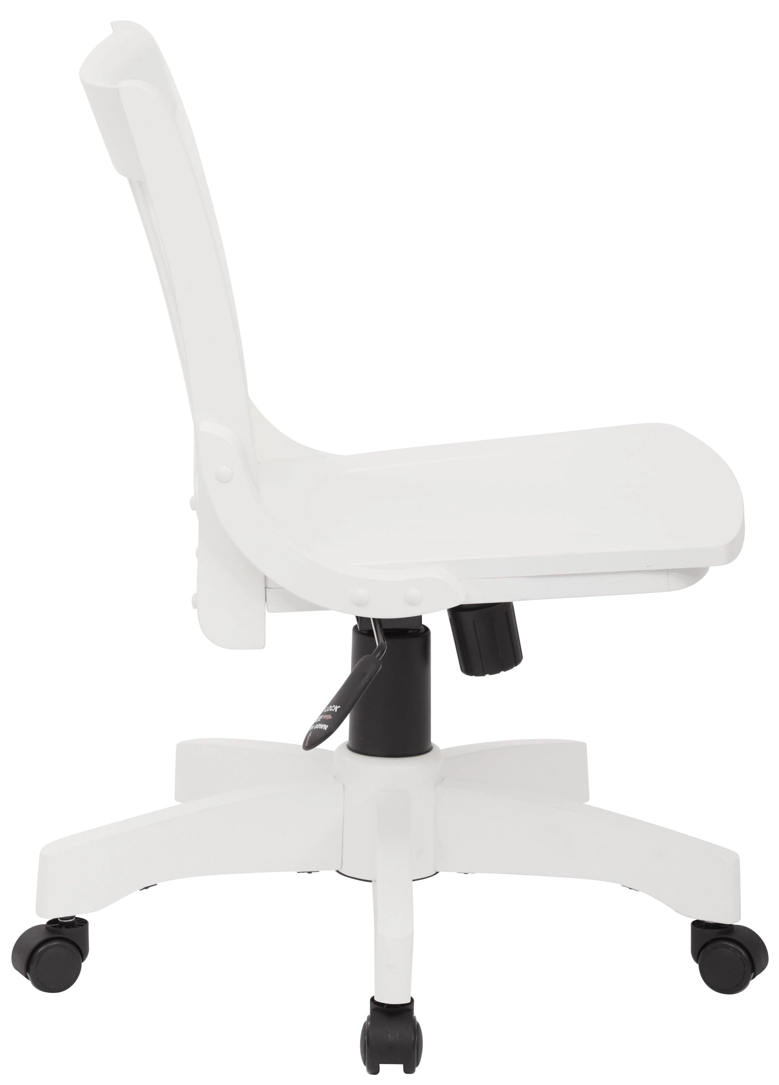 OSP Designs Deluxe Armless Wood Bankers Chair with Wood Seat [101] - Image 7