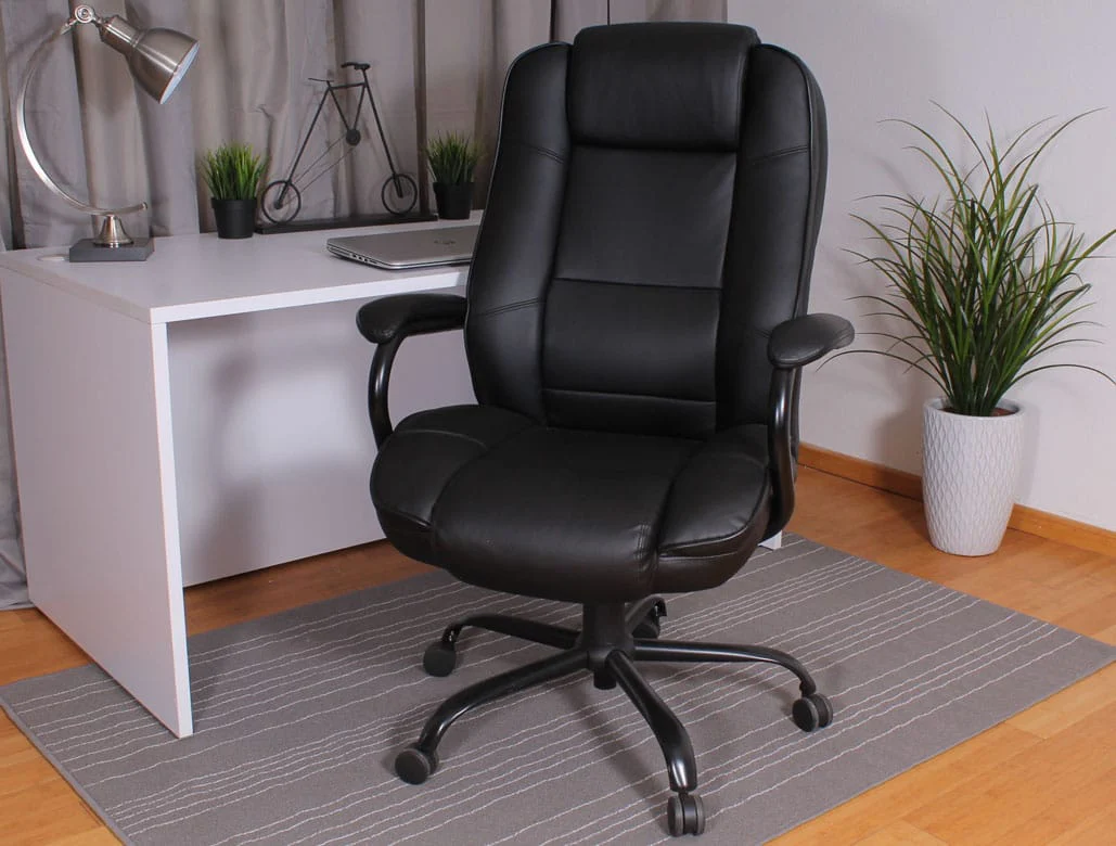 Boss LeatherPlus Heavy Duty Executive Chair [B992-BK] - Image 4