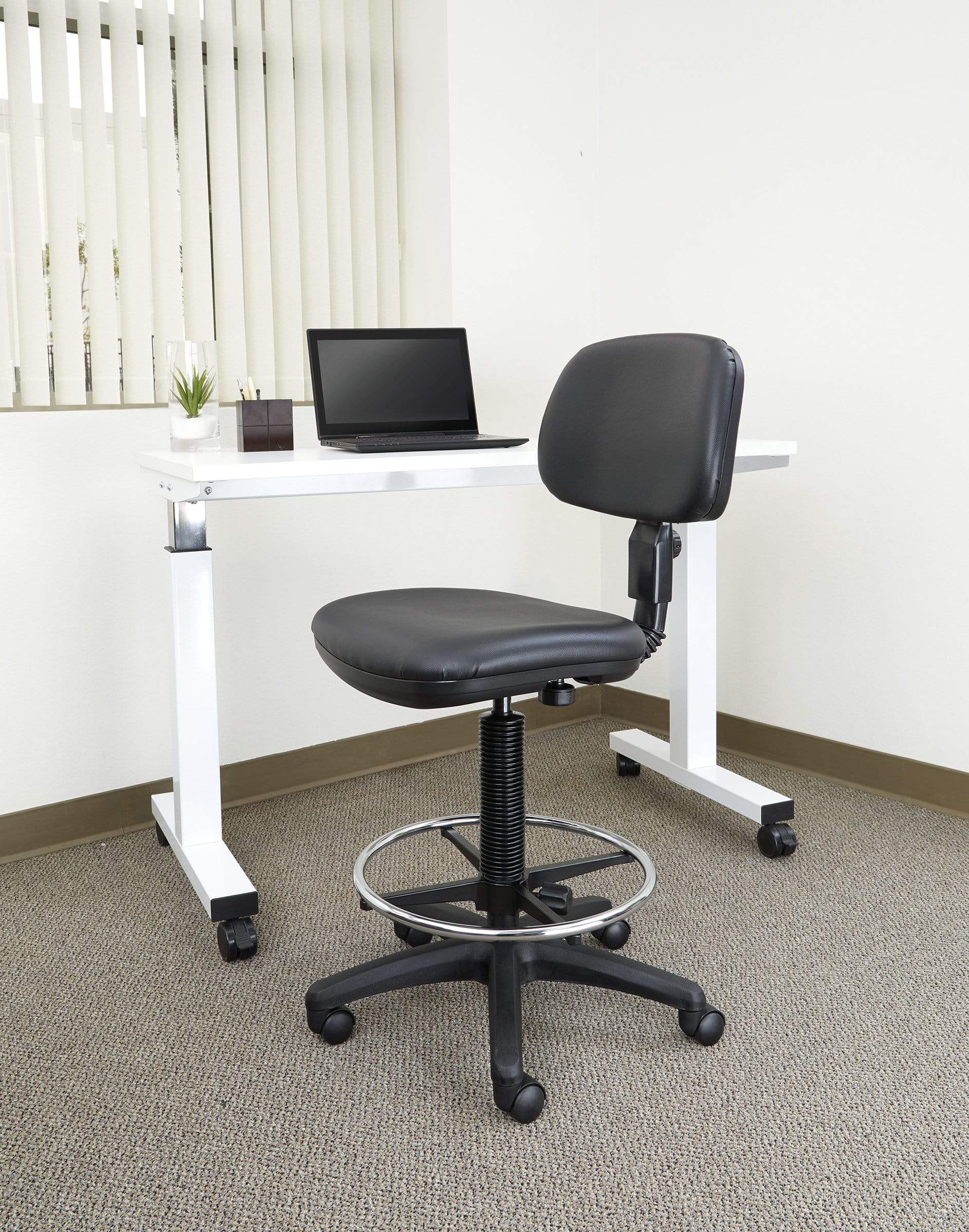 Office Star Work Smart Economical Vinyl Drafting Stool [DC517V] - Image 4