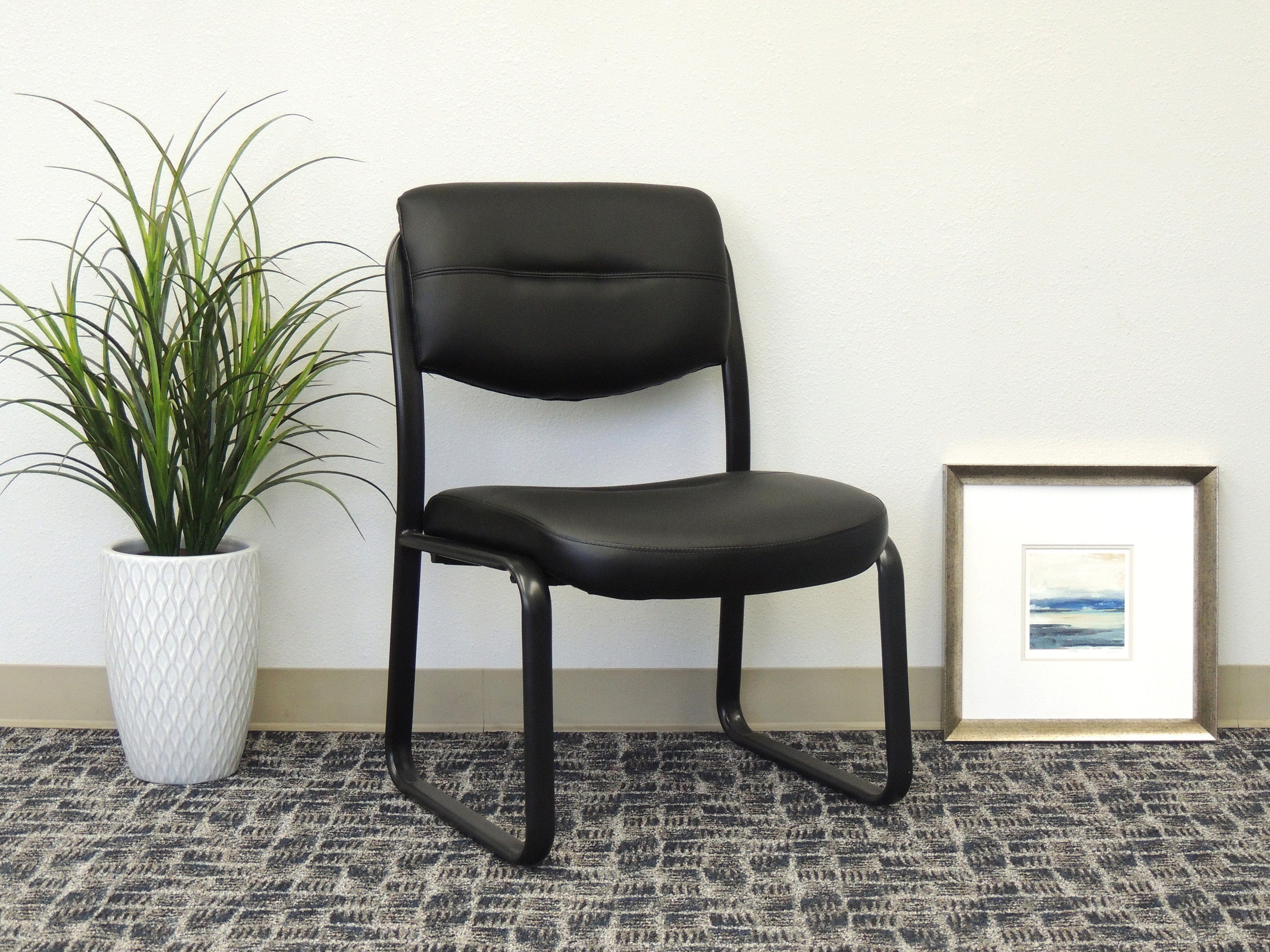 Boss Leatherplus Armless Waiting Room Chair [B9539] - Image 3