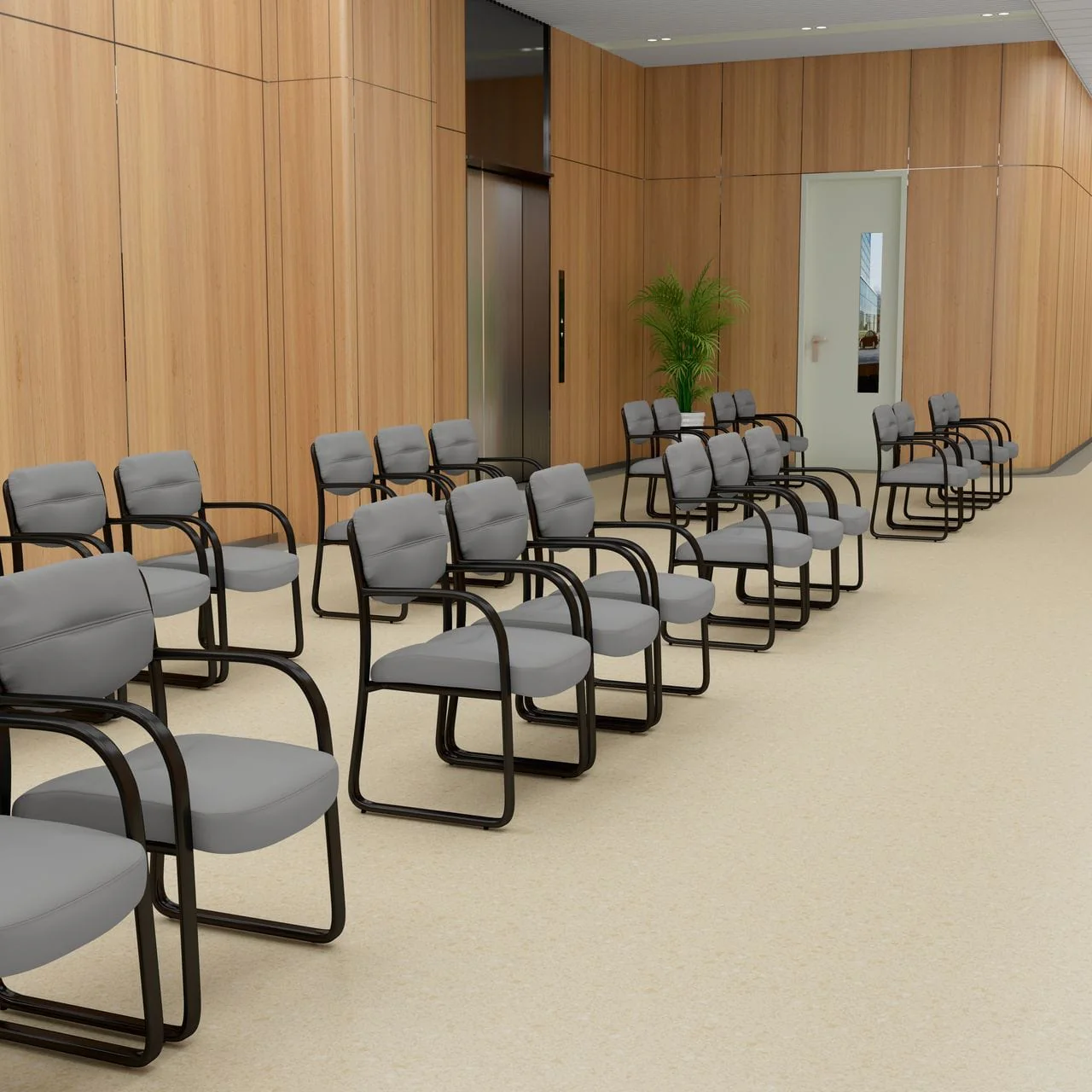 Boss Leather Guest Chair with Arms [B9529] - Image 7
