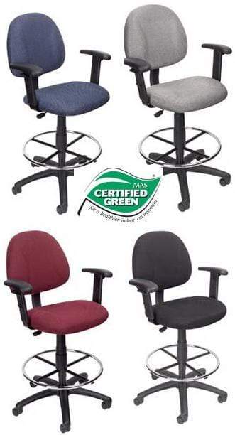Boss Sculptured Seat &amp; Back Drafting Chair [B1616] - Image 2