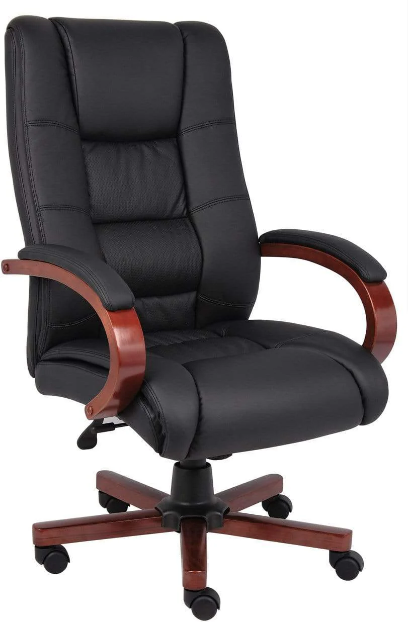 Boss High Back Executive Wood Finish Chair [B8991-C] - Image 2