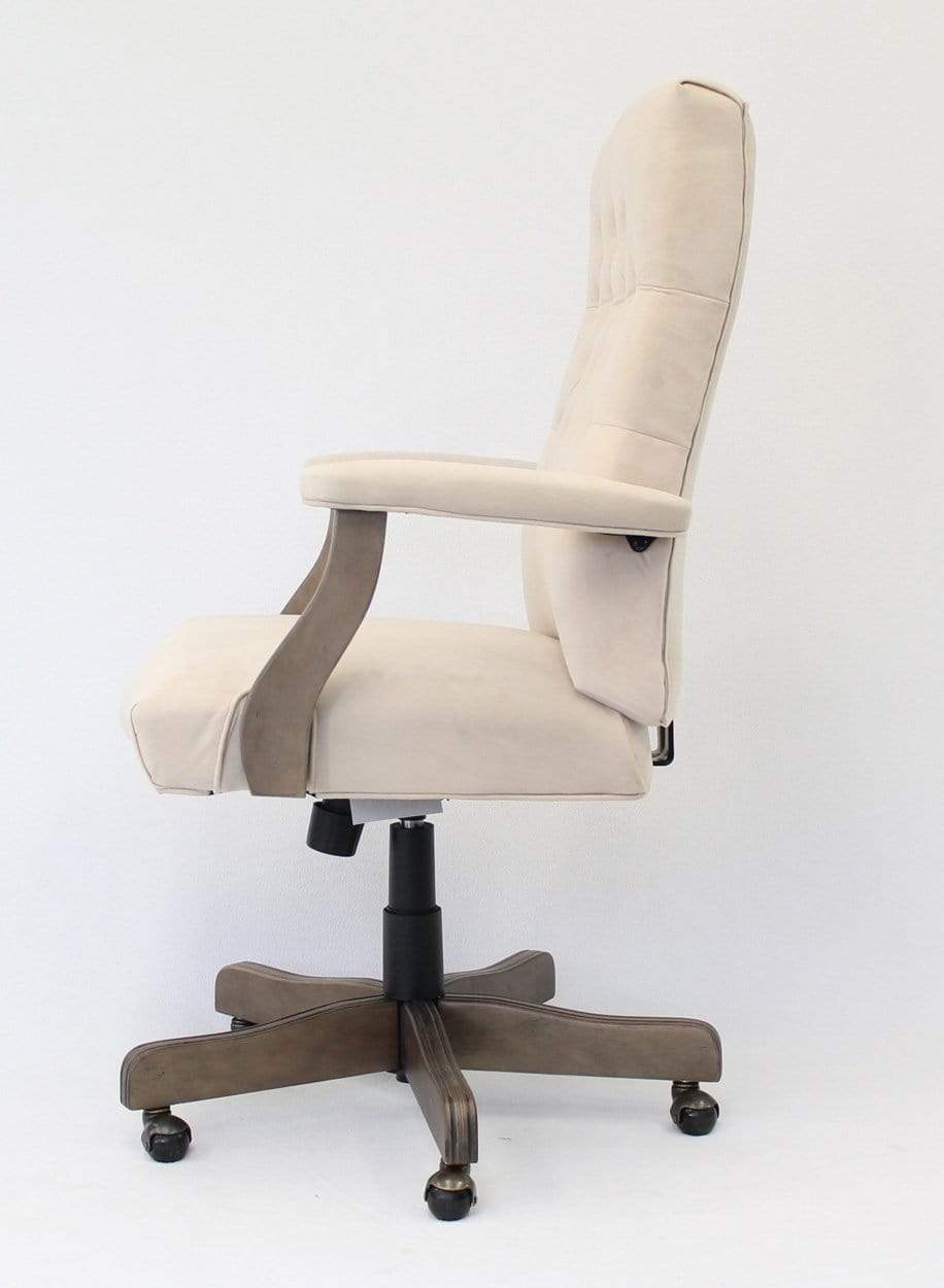 BOSS Executive Velvet or Linen Chair With Driftwood Finish Frame [B905DW] - Image 2