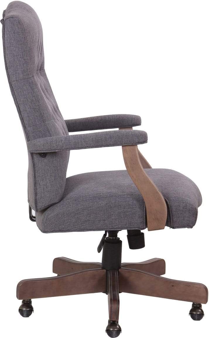 BOSS Executive Velvet or Linen Chair With Driftwood Finish Frame [B905DW] - Image 7