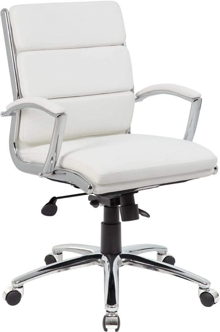Boss Executive CaressoftPlus Mid Back Chair with Metal Chrome Finish [B9476-BK] - Image 12