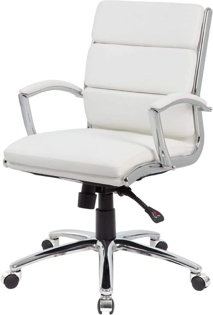Boss Executive CaressoftPlus Mid Back Chair with Metal Chrome Finish [B9476-BK] - Image 13