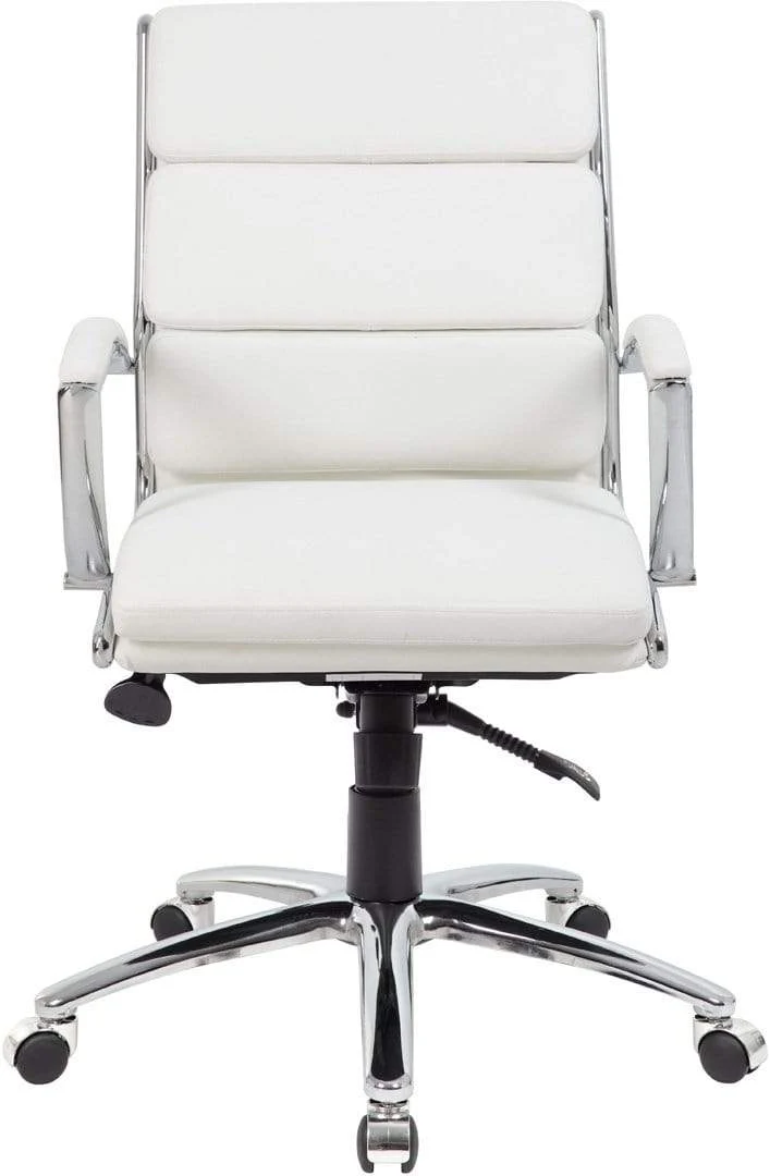 Boss Executive CaressoftPlus Mid Back Chair with Metal Chrome Finish [B9476-BK] - Image 14
