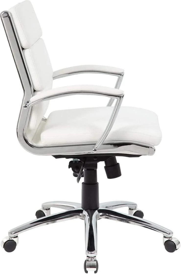 Boss Executive CaressoftPlus Mid Back Chair with Metal Chrome Finish [B9476-BK] - Image 15