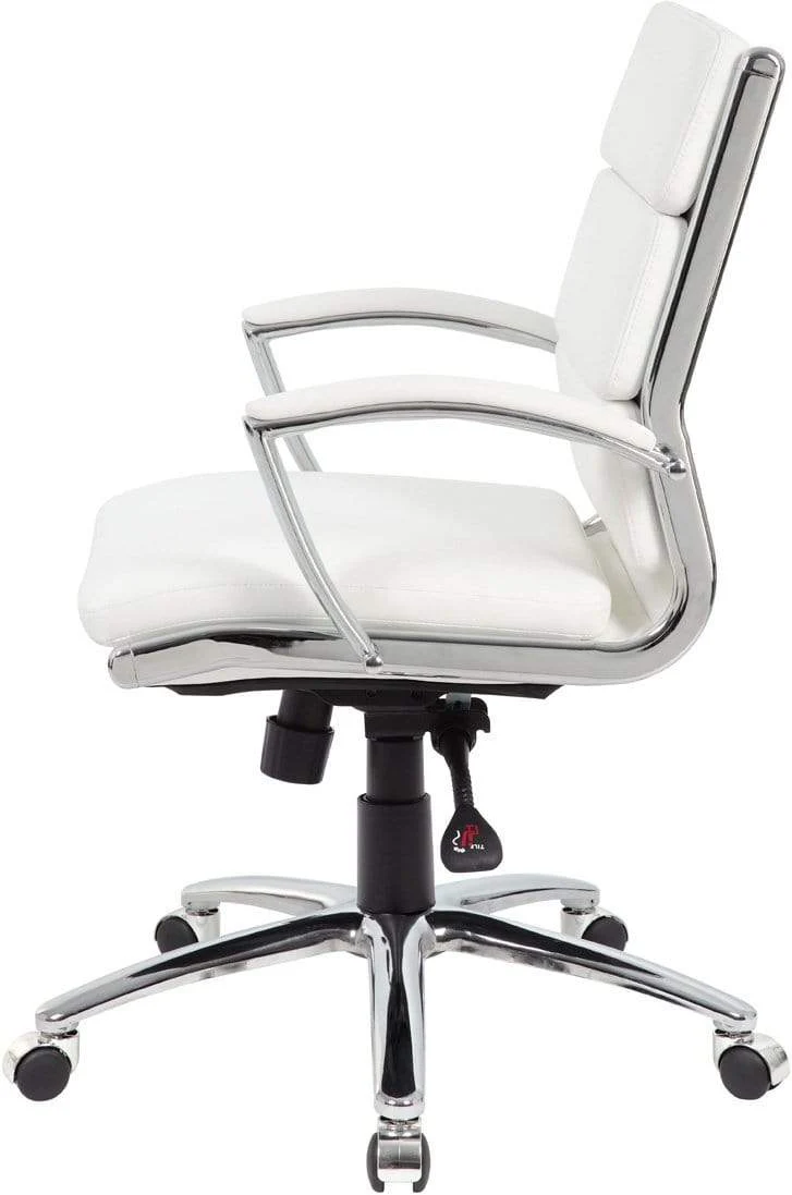 Boss Executive CaressoftPlus Mid Back Chair with Metal Chrome Finish [B9476-BK] - Image 17
