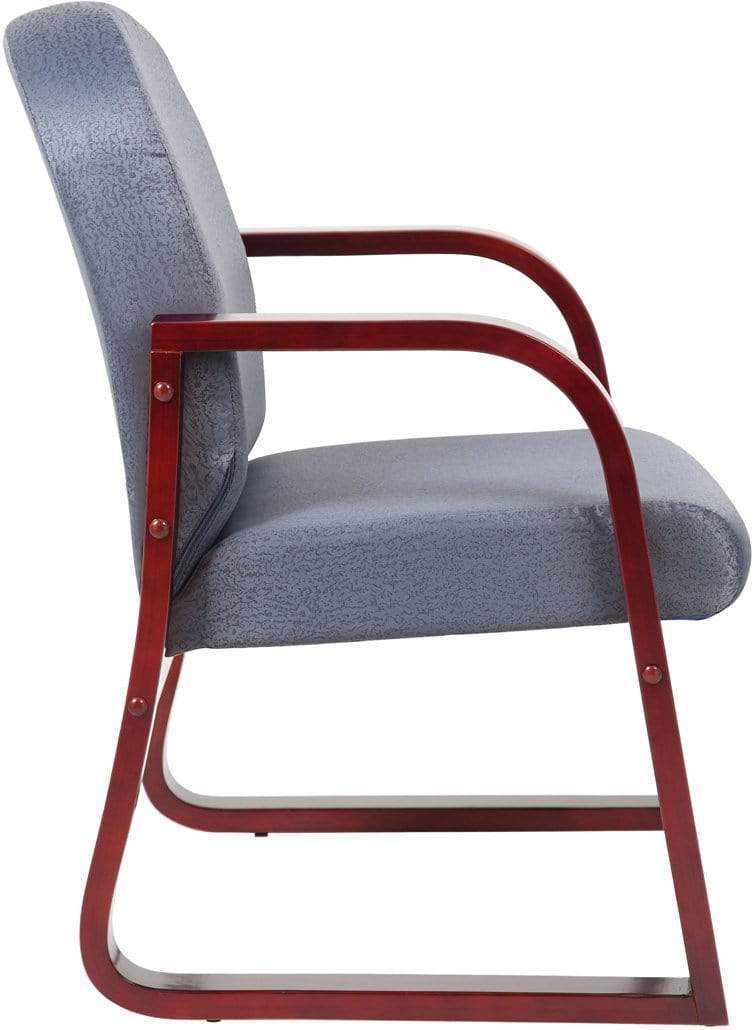 Boss Mahogany Frame Guest Chair in Fabric [B9570] - Image 9