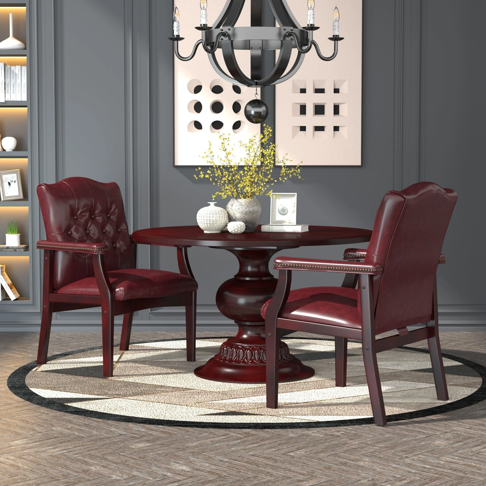 Boss Traditional Hardwood Frame Visitors Chair [B959] - Image 4