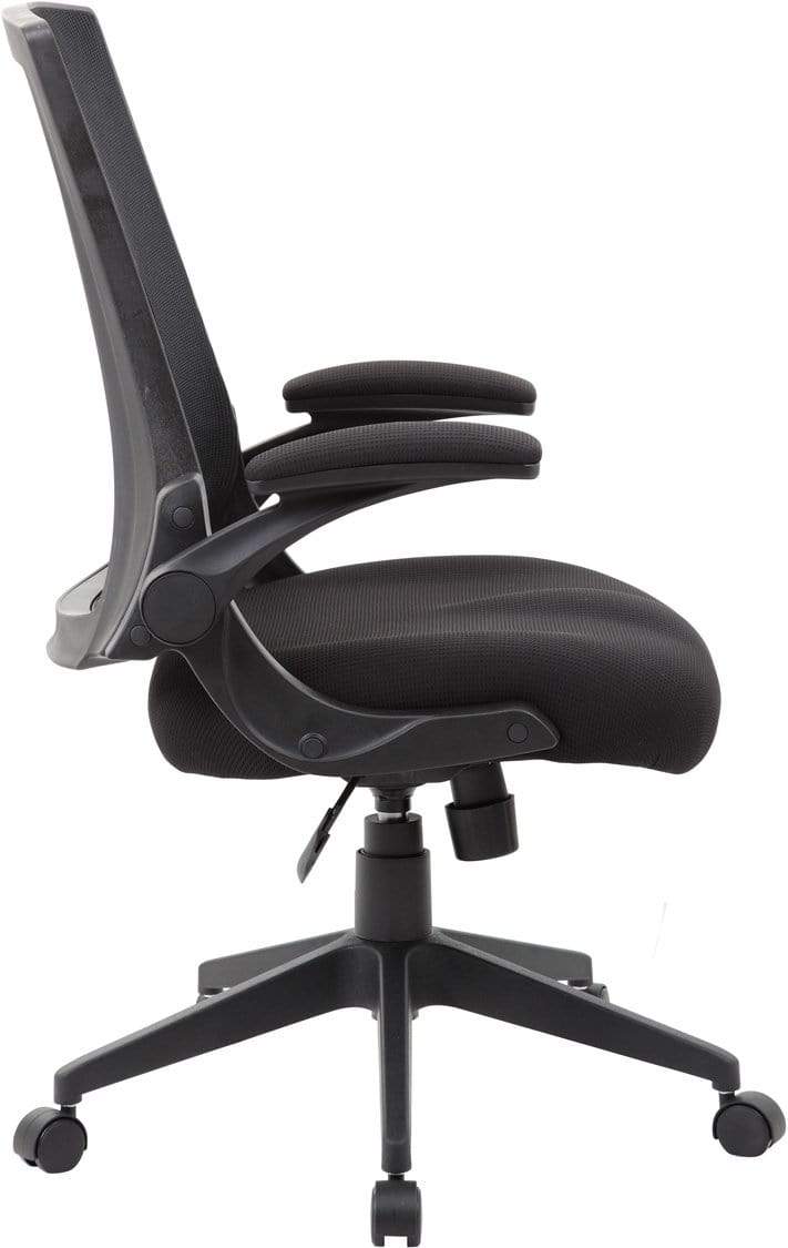 Boss Black Mesh Flip Arm Chair [B6776-BK] - Image 2