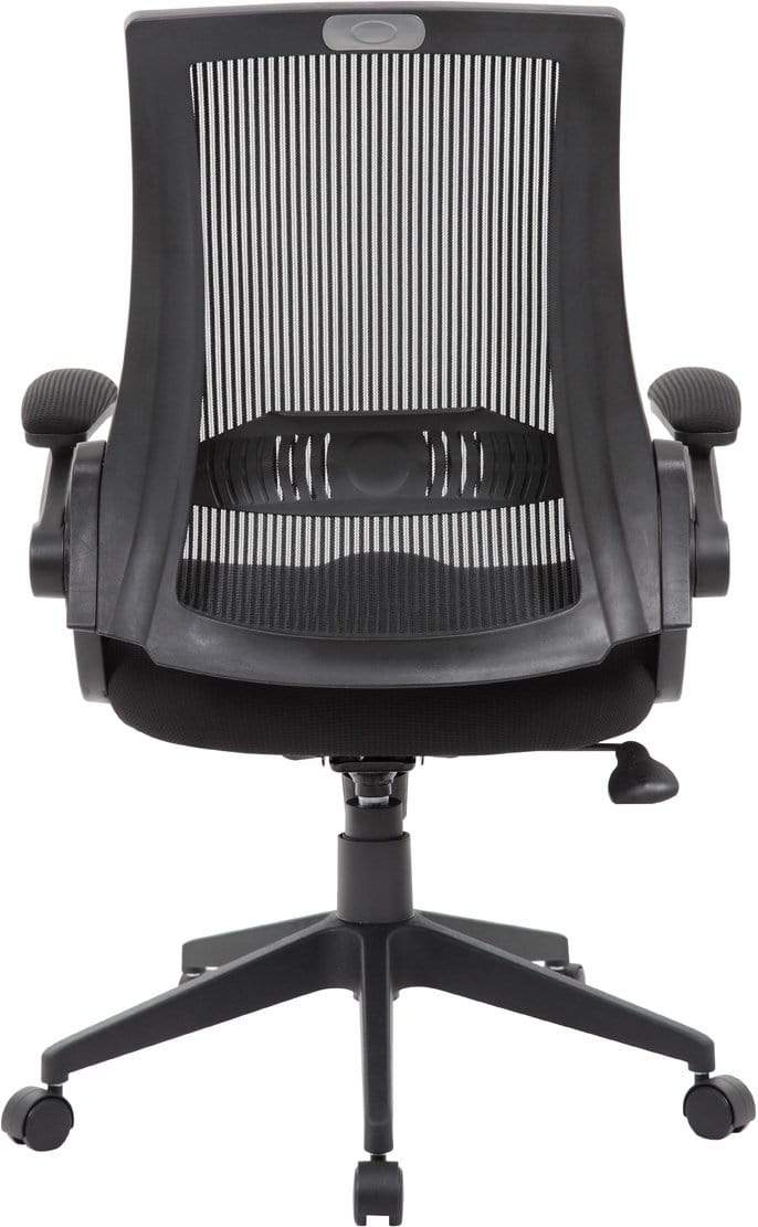 Boss Black Mesh Flip Arm Chair [B6776-BK] - Image 3