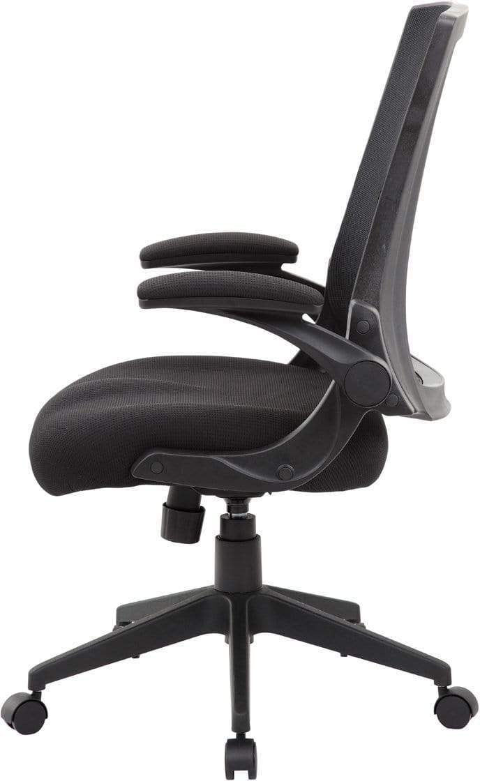 Boss Black Mesh Flip Arm Chair [B6776-BK] - Image 4