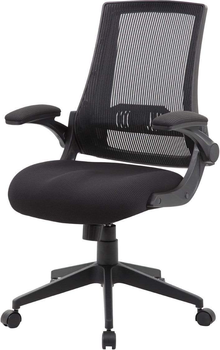 Boss Black Mesh Flip Arm Chair [B6776-BK] - Image 5