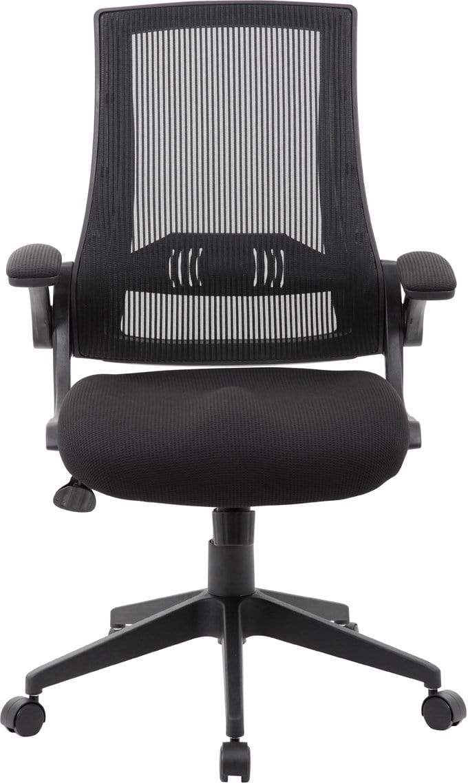 Boss Black Mesh Flip Arm Chair [B6776-BK] - Image 6