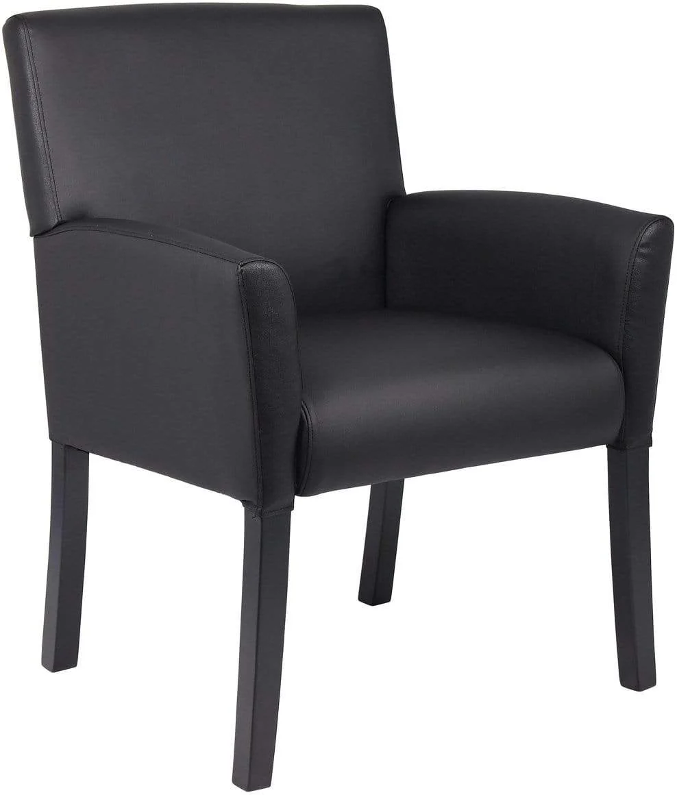 Boss Box Arm Guest Chair with Black Base [B639-BK]