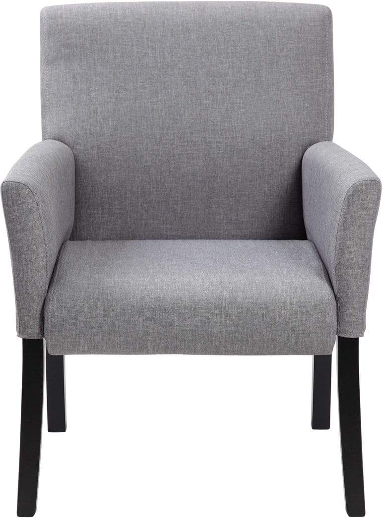 Boss Box Arm Guest Chair with Black Base [B659-MG] - Image 3