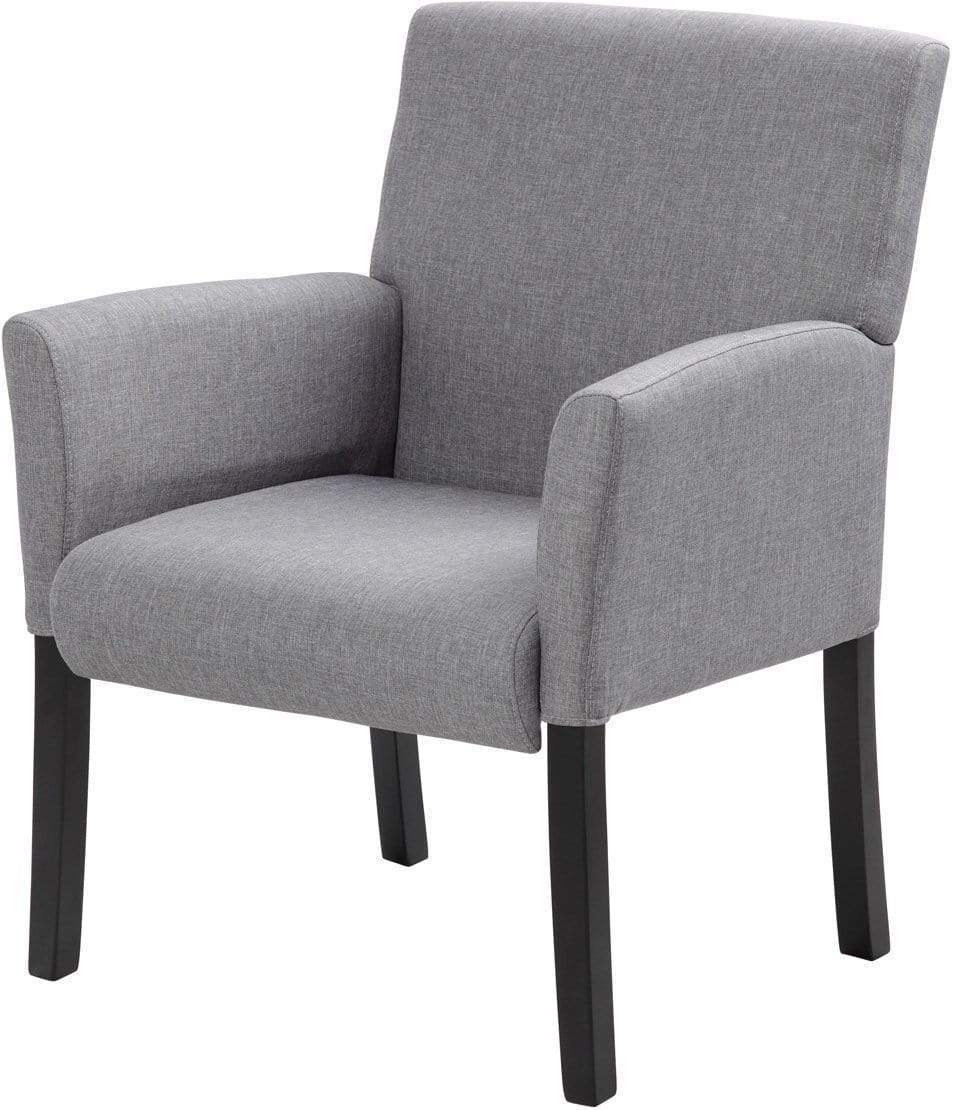 Boss Box Arm Guest Chair with Black Base [B659-MG] - Image 5