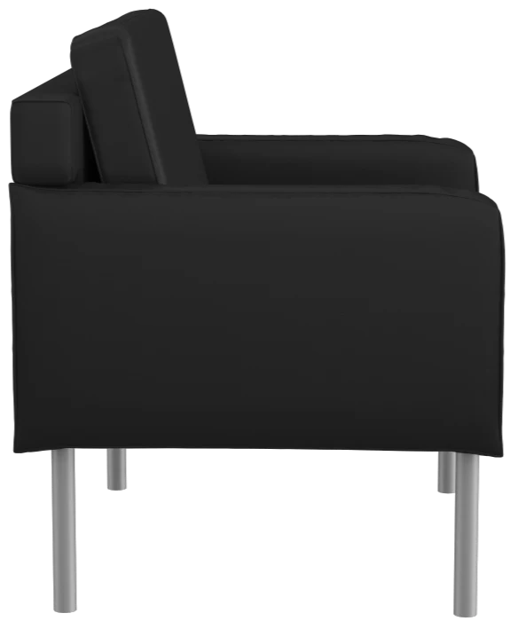 Boss Black Antimicrobial Vinyl Lounge Chair [BR8001AM-BK] - Image 3