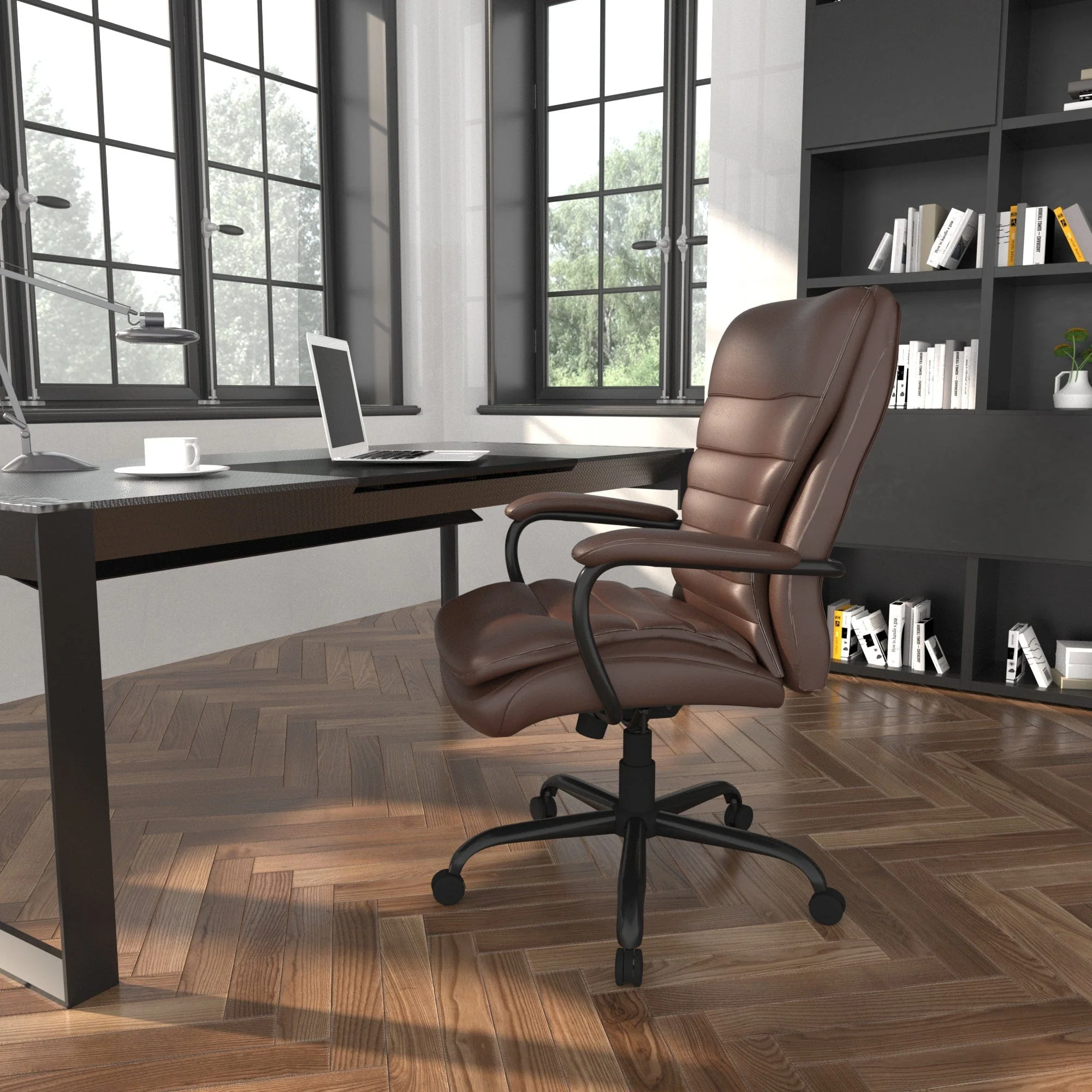 Boss Heavy Duty Executive Office Chair in Black or Brown [B991] - Image 5
