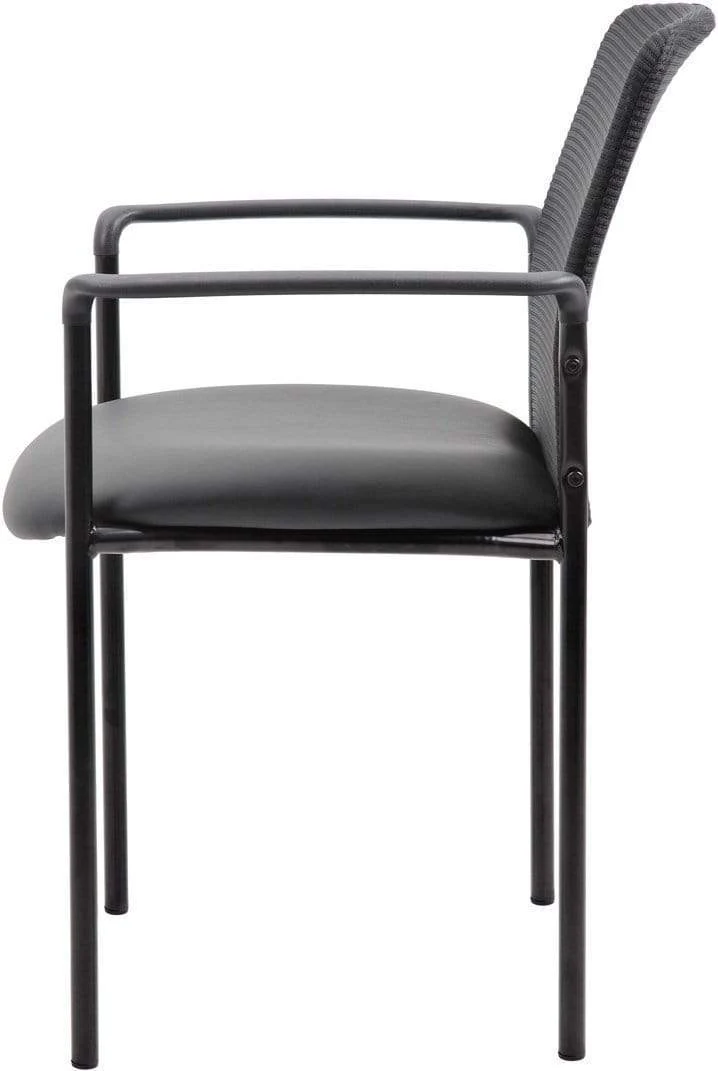 Boss Caressoft and Mesh Guest Chair, Black [B6909-CS] - Image 4