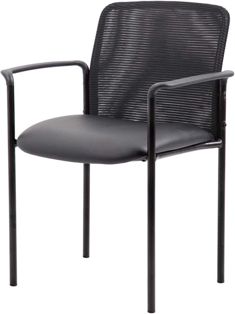 Boss Caressoft and Mesh Guest Chair, Black [B6909-CS] - Image 5
