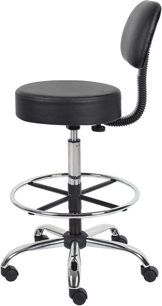 Boss Caressoft Medical / Drafting Stool with Back Cushion [B16245-BG] - Image 10