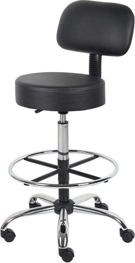 Boss Caressoft Medical / Drafting Stool with Back Cushion [B16245-BG] - Image 11
