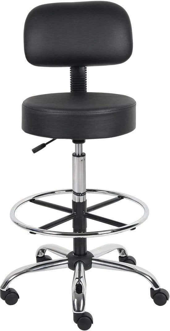 Boss Caressoft Medical / Drafting Stool with Back Cushion [B16245-BG] - Image 12