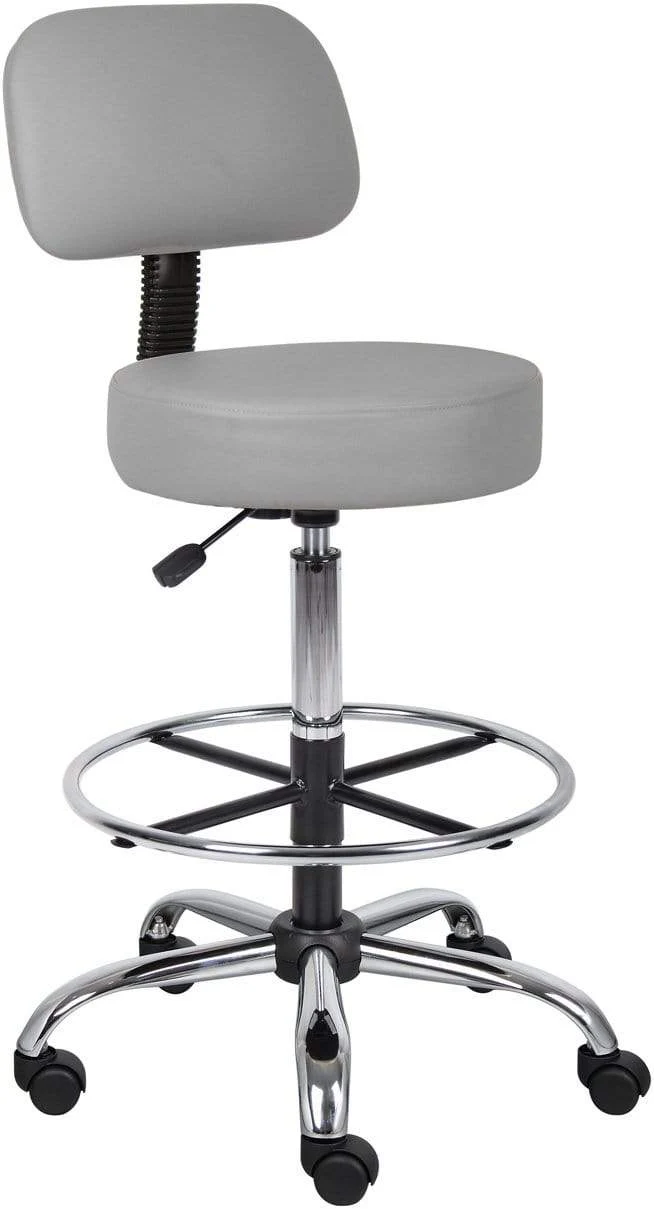 Boss Caressoft Medical / Drafting Stool with Back Cushion [B16245-BG] - Image 13
