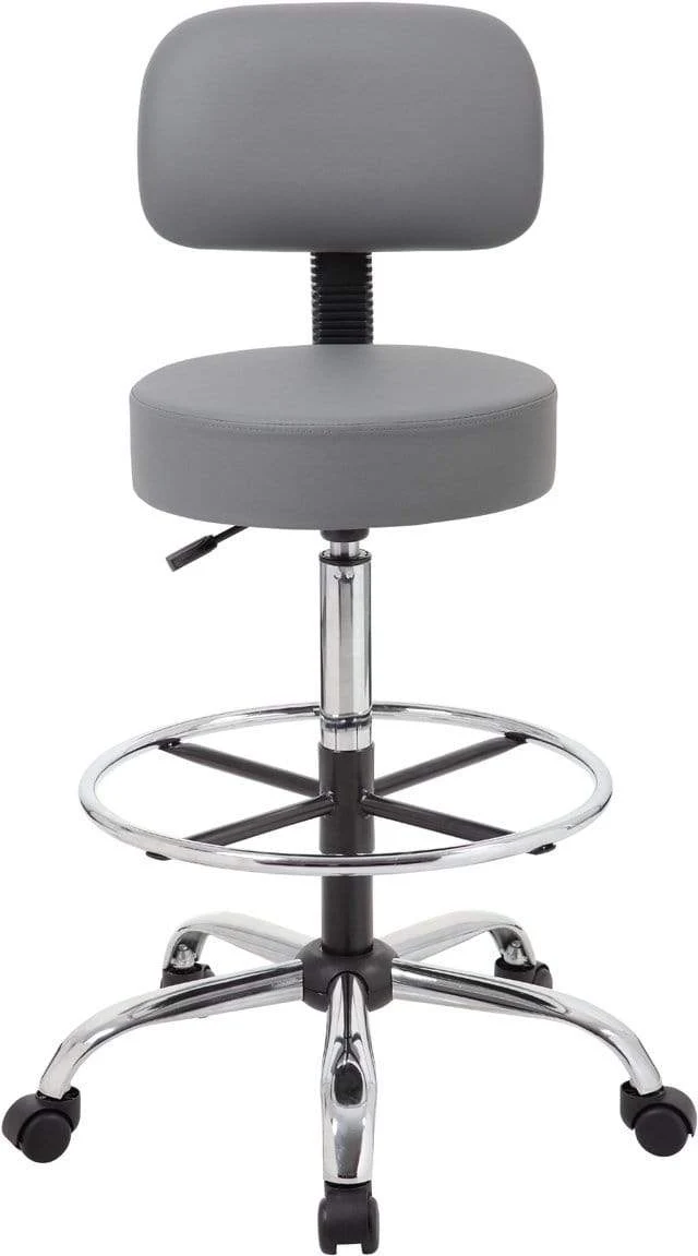 Boss Caressoft Medical / Drafting Stool with Back Cushion [B16245-BG] - Image 14