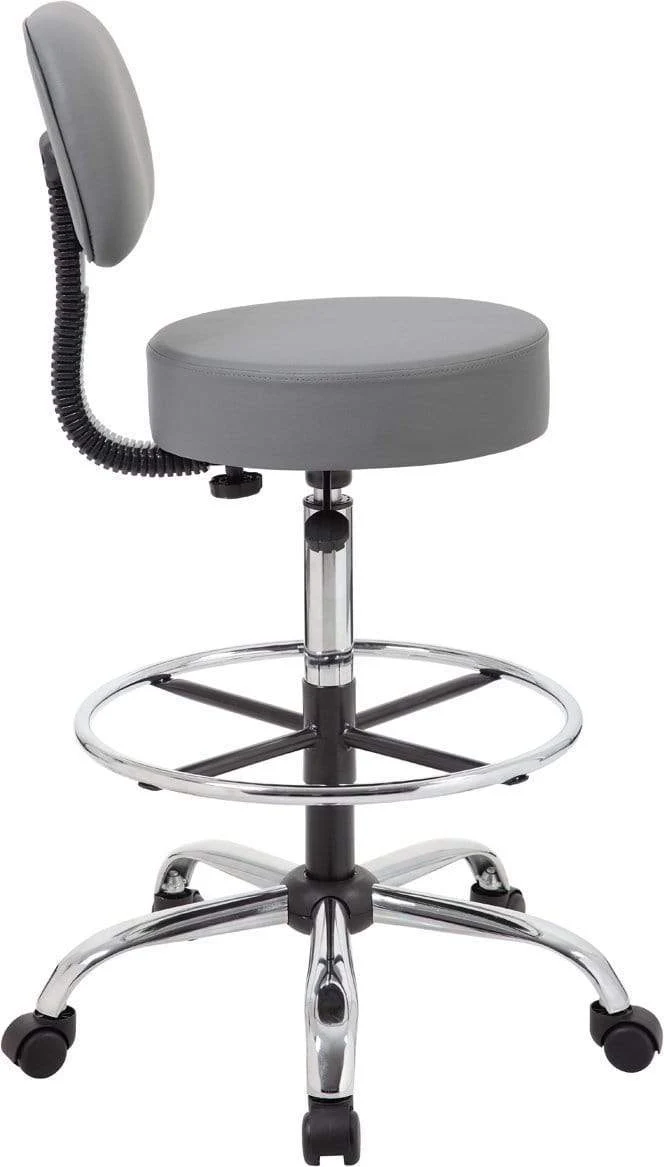Boss Caressoft Medical / Drafting Stool with Back Cushion [B16245-BG] - Image 15