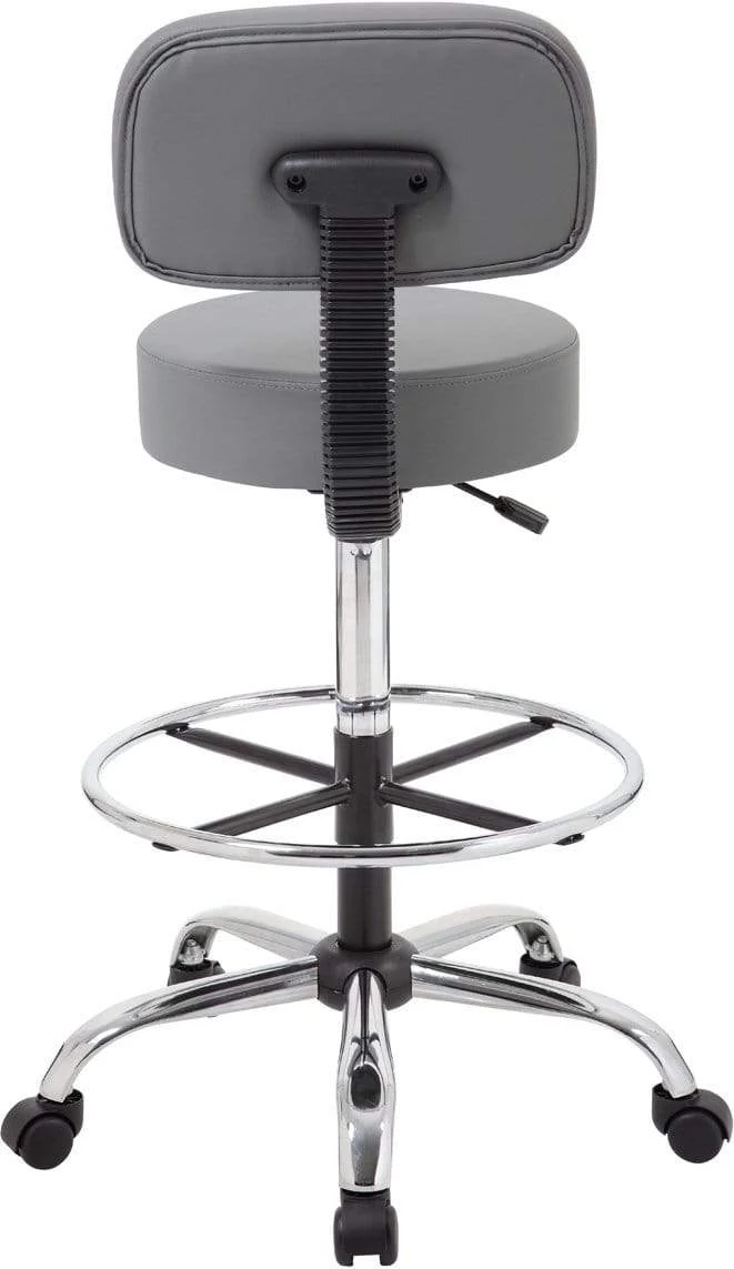 Boss Caressoft Medical / Drafting Stool with Back Cushion [B16245-BG] - Image 16