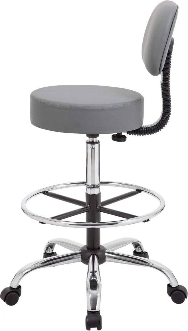 Boss Caressoft Medical / Drafting Stool with Back Cushion [B16245-BG] - Image 17