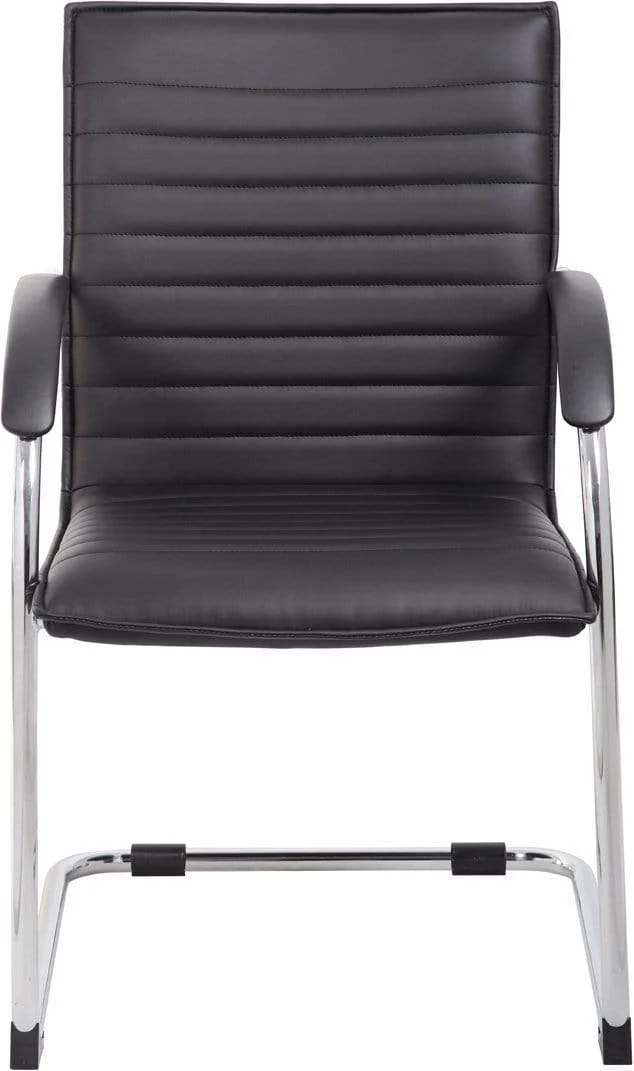 Boss Chrome Frame Vinyl Side Chair, 2 Pack [B9536-BK-2] - Image 3