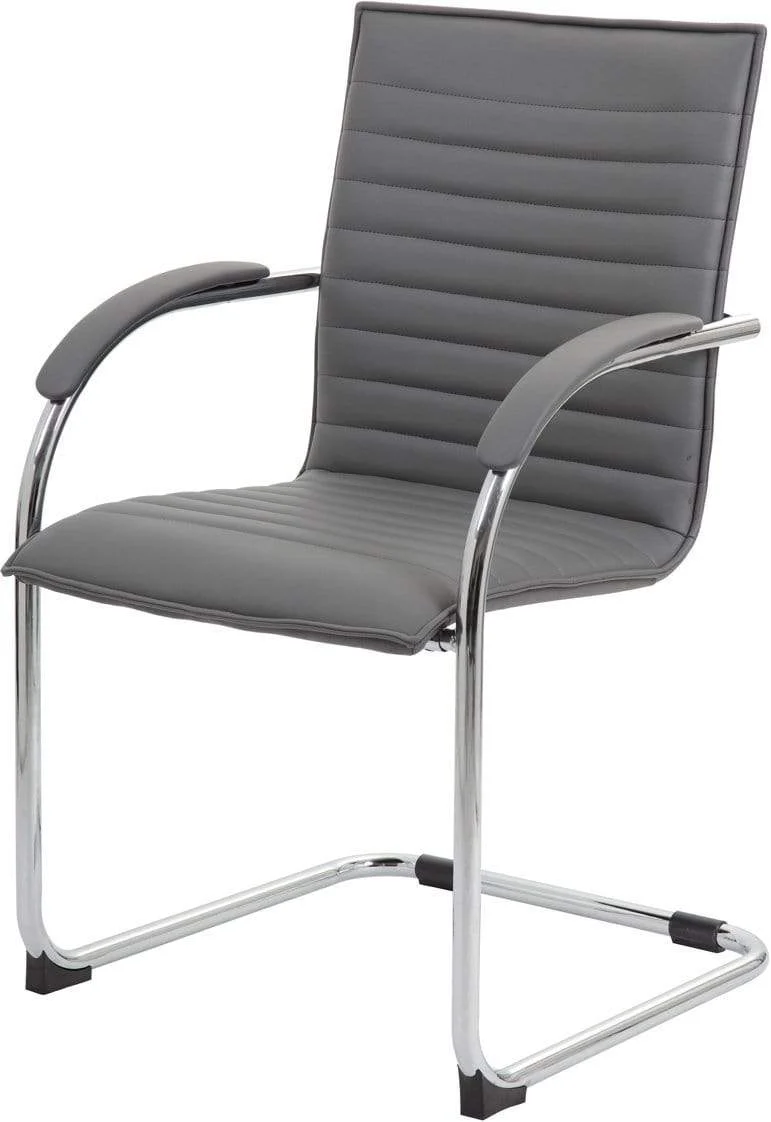 Boss Chrome Frame Vinyl Side Chair, 2 Pack [B9536-BK-2] - Image 8