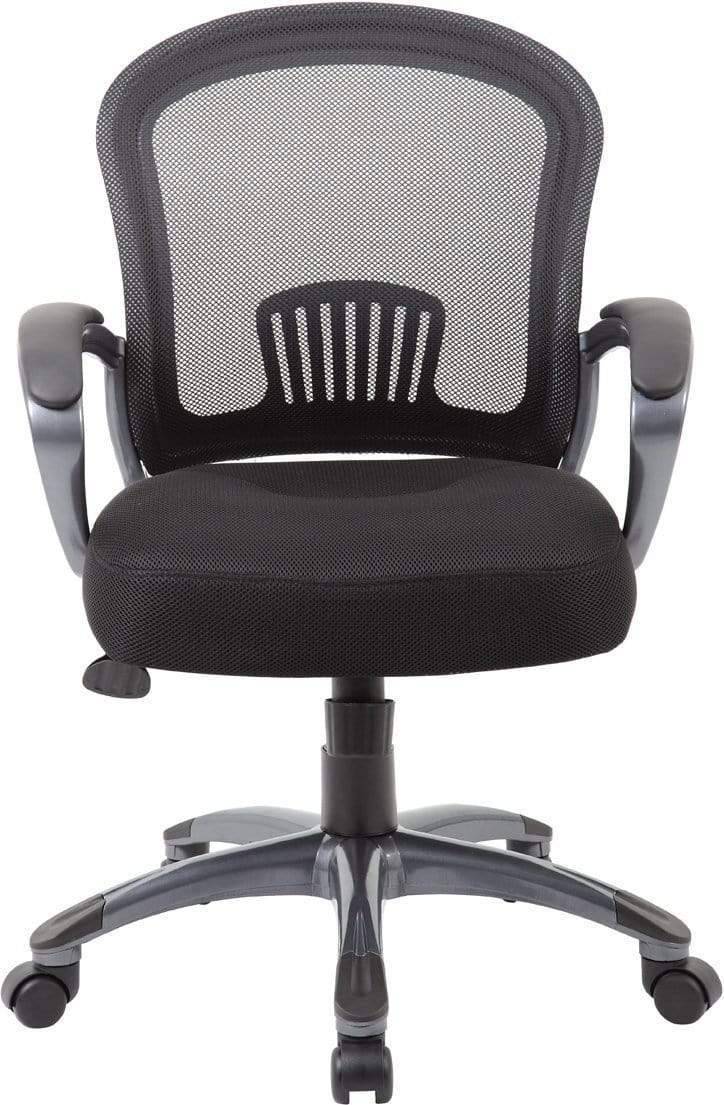 Boss Ergonomic Mesh Task Chair - Mid Back [B6256-BK] - Image 4