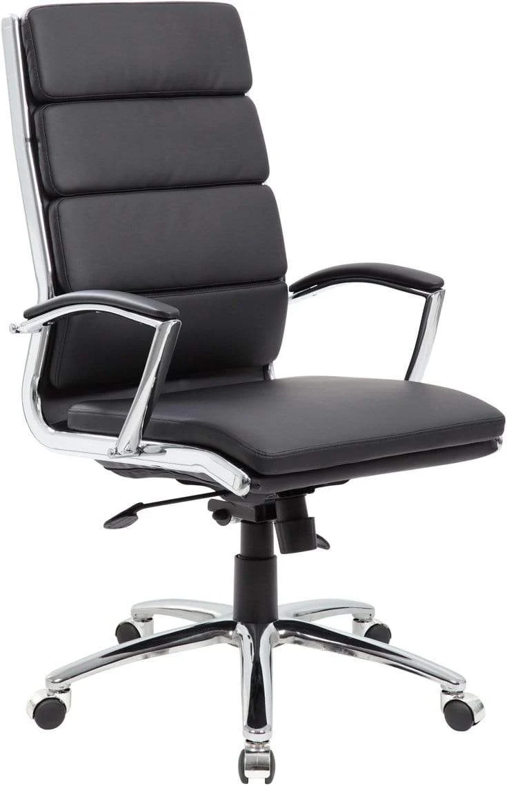 Boss Executive CaressoftPlus Chair with Metal Chrome Finish [B9471]