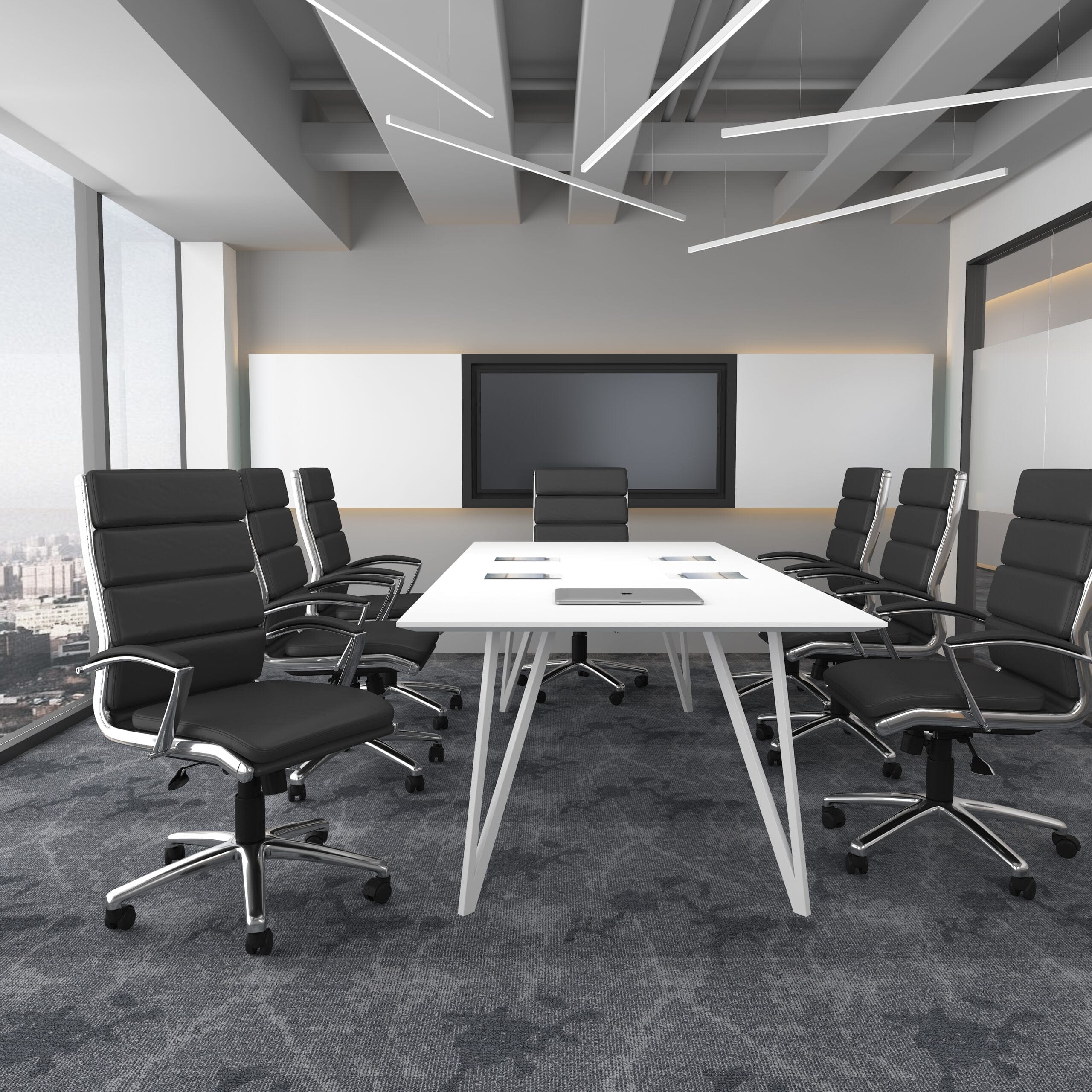 Boss Executive CaressoftPlus Chair with Metal Chrome Finish [B9471] - Image 3