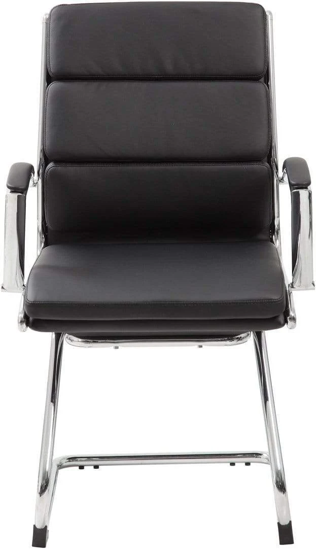Boss Executive CaressoftPlus Guest Chair with Chrome Finish [B9479-BK] - Image 2