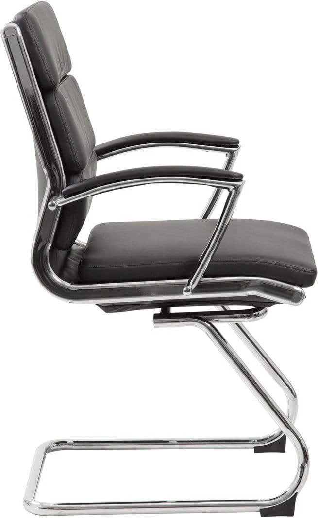 Boss Executive CaressoftPlus Guest Chair with Chrome Finish [B9479-BK] - Image 3