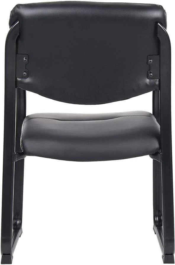 Boss LeatherPlus Sled Base Side Chair with Arms [B9519] - Image 2