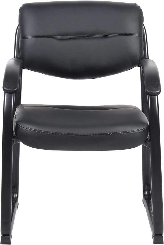 Boss LeatherPlus Sled Base Side Chair with Arms [B9519] - Image 6