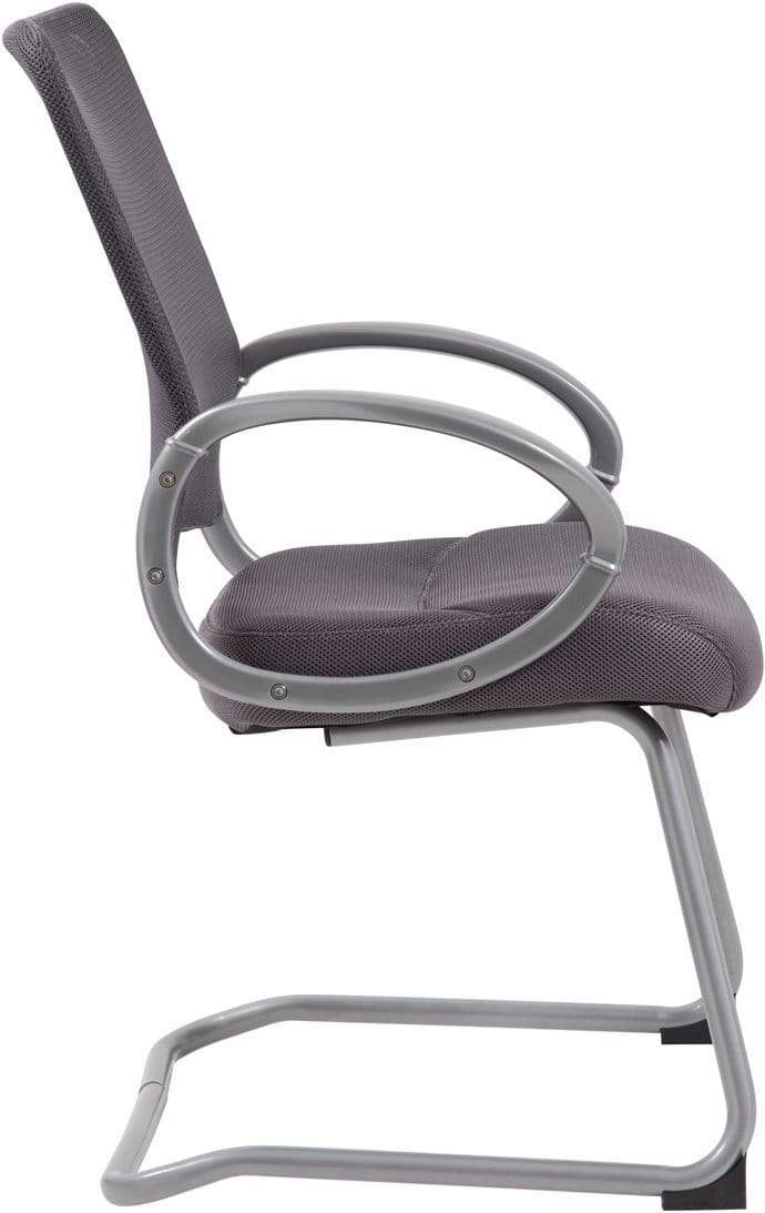 Boss Mesh Back with Pewter Finish Guest Chair [B6419] - Image 3